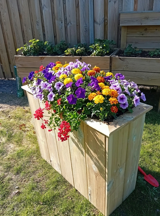 Houttan plantenbak 75x30x60