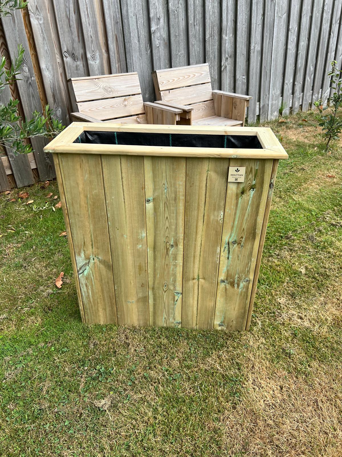 Houttan Plantenbak 75×30x80 cm – Geïmpregneerd Grenen