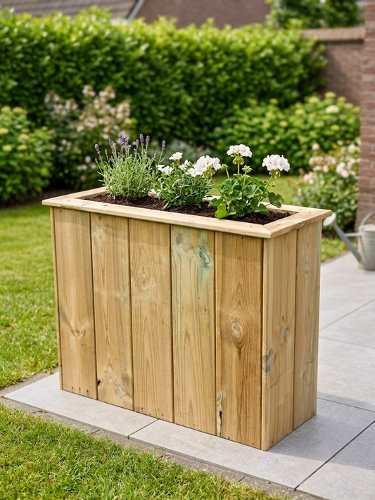 Houttan plantenbak 75x30x60