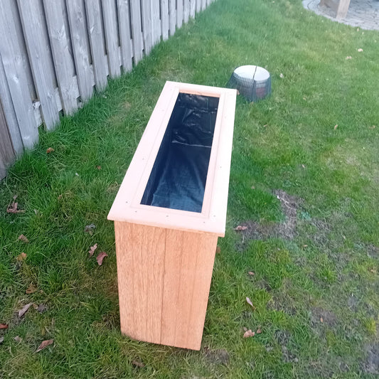 Hardhouten plantenbak 90x35x60 cm
