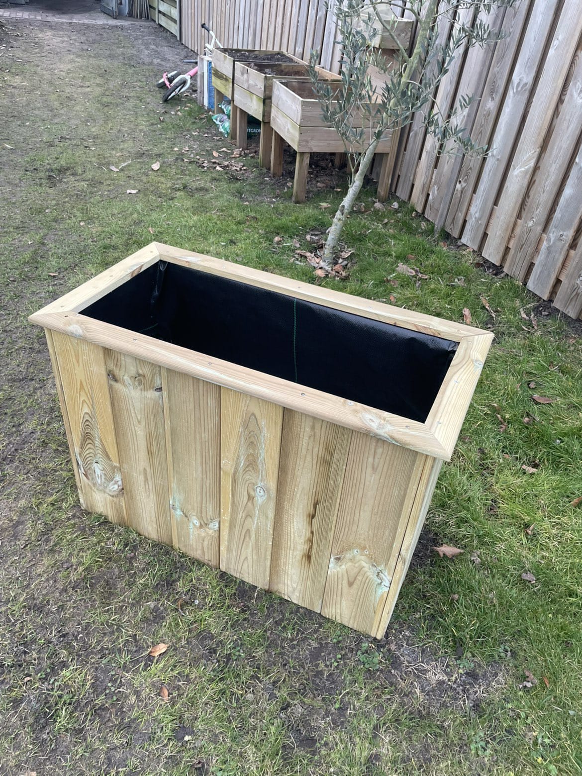 Houttan Plantenbak – 85 × 45 × 60 cm | verhoogde bodem