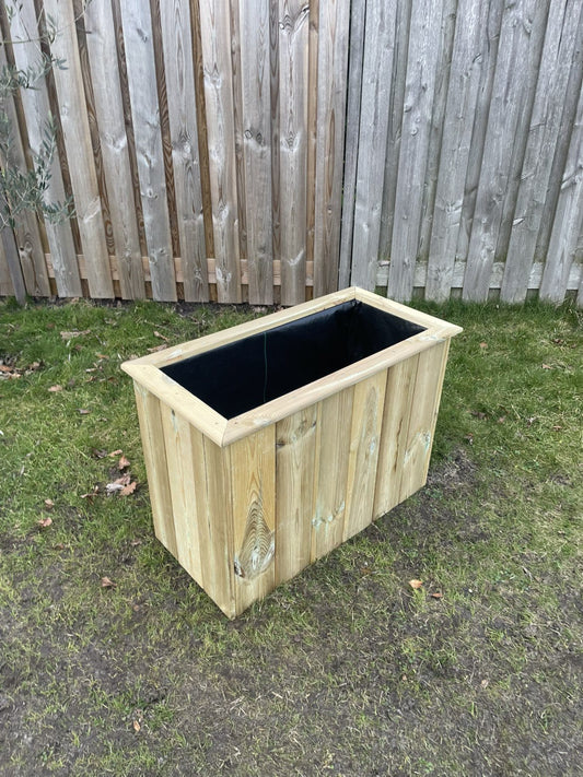 Houttan Plantenbak – 85 × 45 × 60 cm | verhoogde bodem
