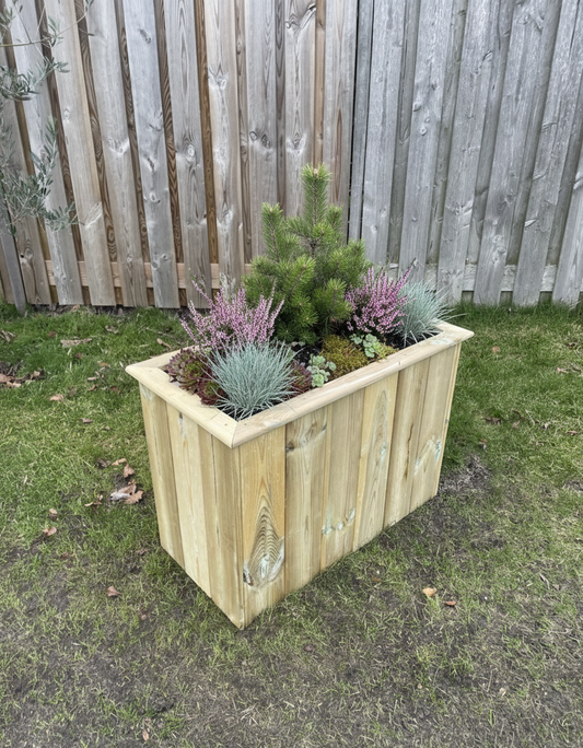 Houttan Plantenbak – 85 × 45 × 60 cm | verhoogde bodem