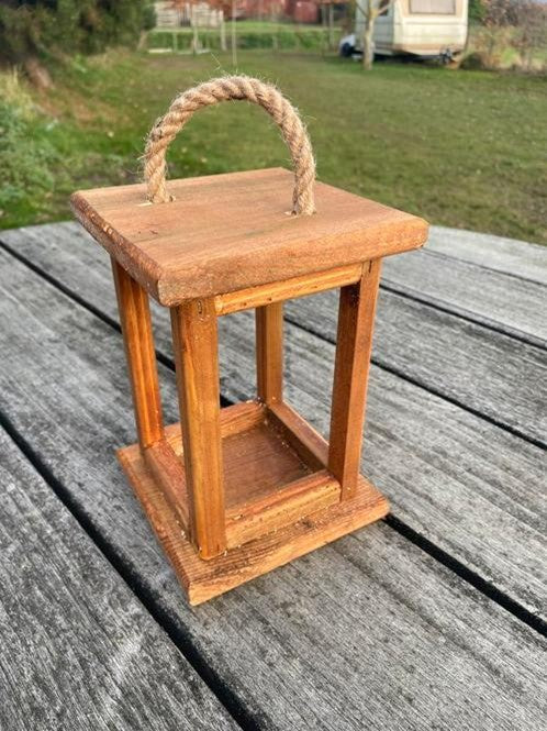 Houttan Houten Lantaarn – Teak Afwerking (20 cm)