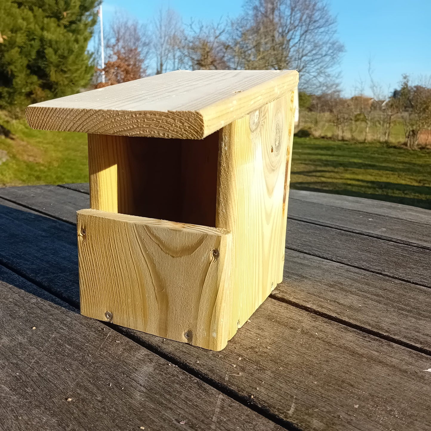 Houttan Roodborsthuisje–veilige nestplek voor het hele jaar