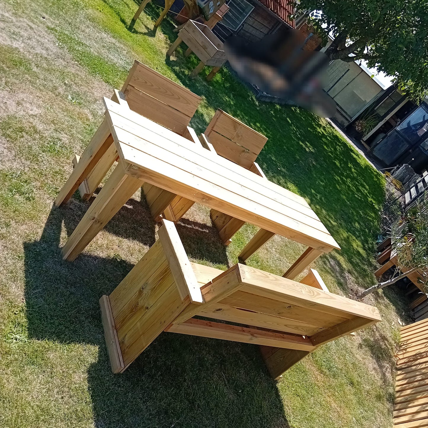 Houttan Tuinset – Genieten in de Tuin (Bank, 2 Stoelen & Tafel)