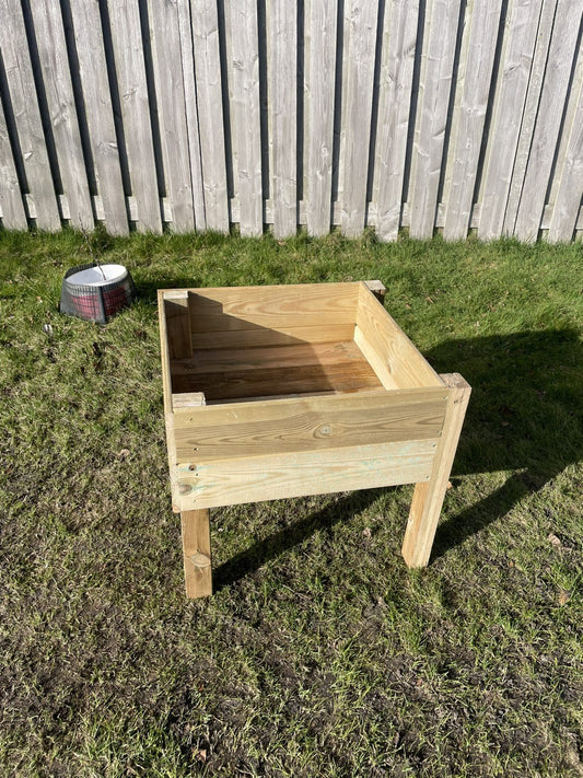 Houttan Moestuinbak – 60 × 60 × 60 cm | comfortabel en overzichtelijk tuinieren