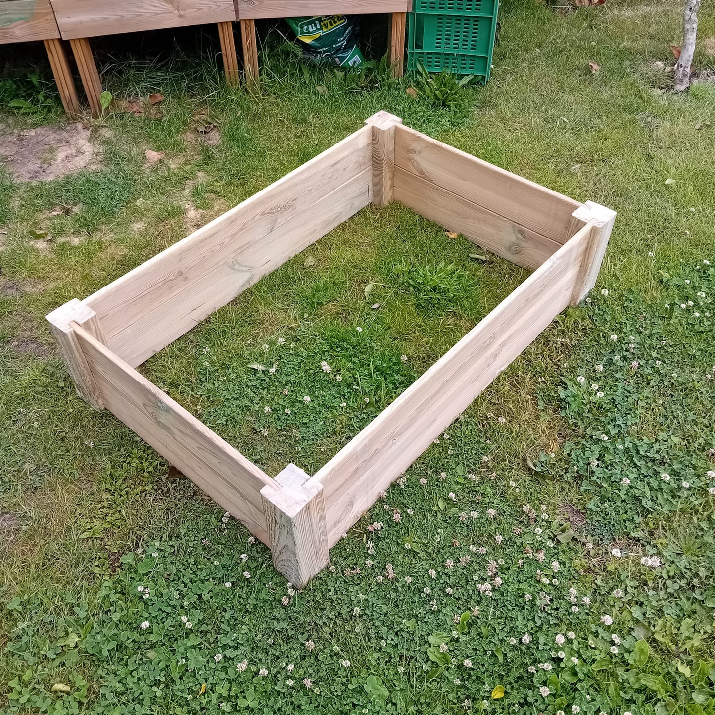 Houttan Premium Moestuinrand 120×80×30 cm – Geïmpregneerd Grenen