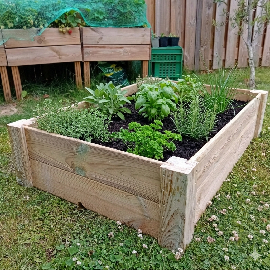 Houttan Premium Moestuinrand 120×80×30 cm – Geïmpregneerd Grenen