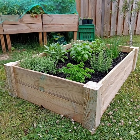 Houttan Premium Moestuinrand 120×80×30 cm – Geïmpregneerd Grenen