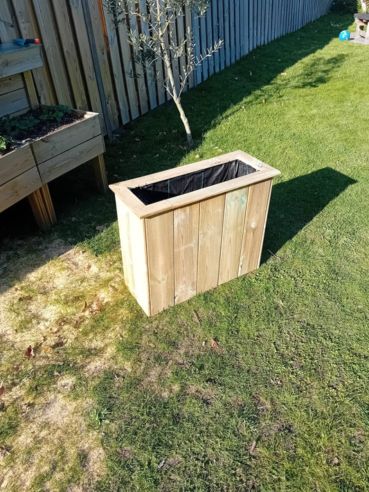 Houttan plantenbak 75x30x60